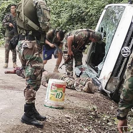 Policiais peruanos foram alvo de uma emboscada armada por narcotraficantes; sete oficiais morreram - AFP PHOTO / POLICIA NACIONAL DEL PERU
