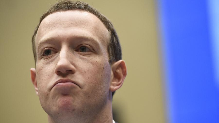 Mark Zuckerberg, CEO da Meta, durante testemunho no Capitólio, em abril de 2018