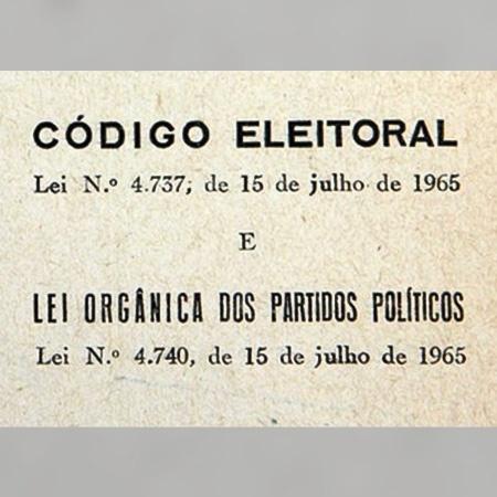 Código Eleitoral em vigor no país é o mesmo instituído em 1965 Código Eleitoral em vigor no país é o mesmo instituído em 1965