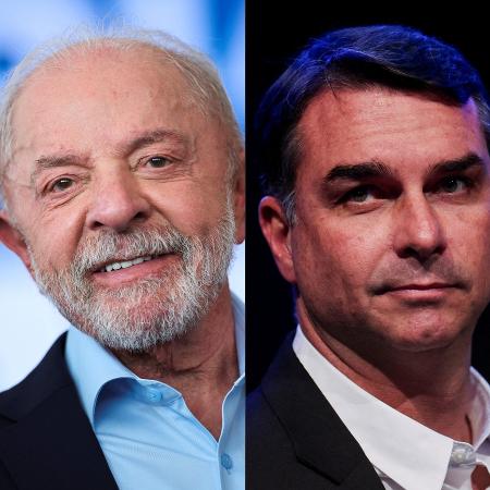Lula e Flávio Bolsonaro, candidatos à Presidência Lula e Flávio Bolsonaro, candidatos à Presidência