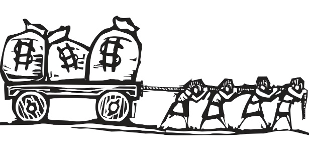 Ilustração para dinheiro de trabalho escravo - Getty Images