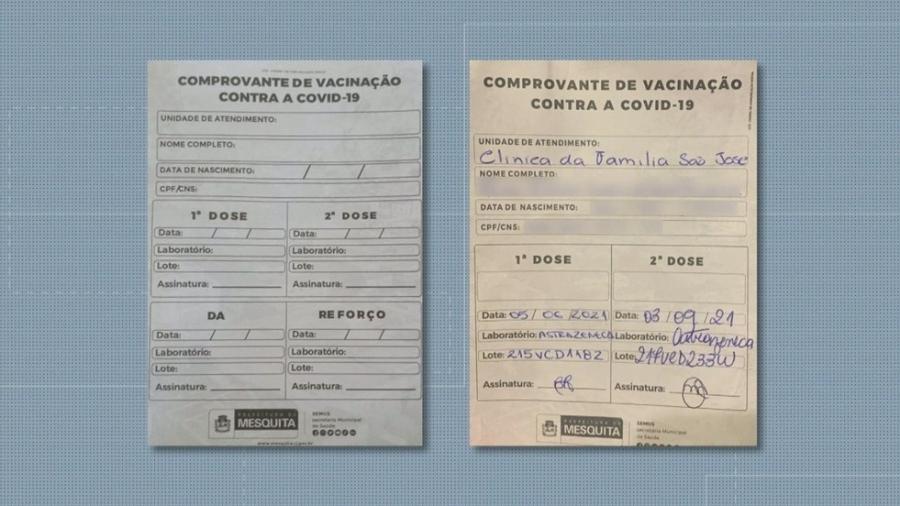 Ambulantes vendem cartões de vacinação falsificados na Uruguaiana e na Quinta da Boa Vista, segundo TV Globo. - Reprodução/TV Globo