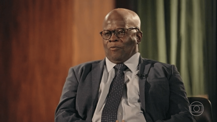 Joaquim Barbosa na estreia da nova temporada do "Conversa com Bial" - Reprodução/TV Globo