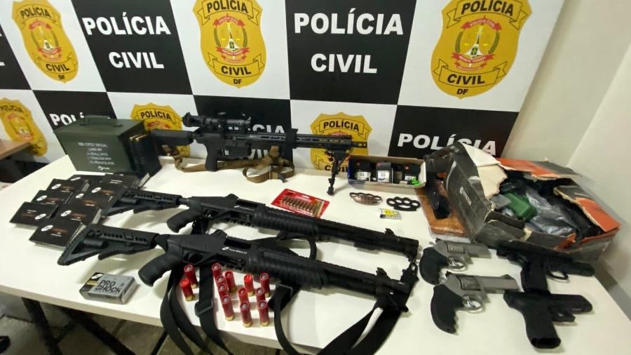 Apreensões da Polícia Civil do DF no caso do explosivo encontrado próximo ao aeroporto de Brasília - Divulgação/Polícia Civil do DF
