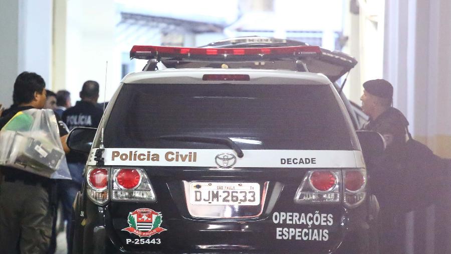 Movimentação no DHPP, em São Paulo; registros de homicídios, roubos e estupros caíram no estado em outubro - Newton Menezes/Futura Press/Estadão Conteúdo