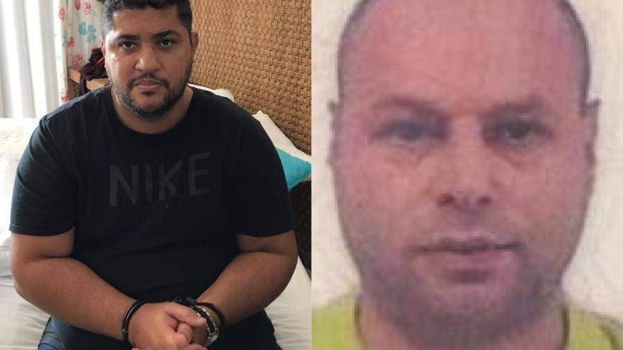 André do Rap (esq.), acusado de ser chefe do PCC em Santos, e Patrick Assisi (dir.), acusado de ser integrante da máfia italiana 'Ndrangheta