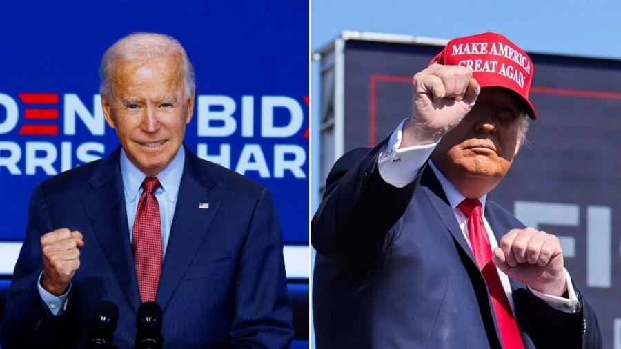 Joe Biden e Donald Trump disputam a presidência dos Estados Unidos - Reuters