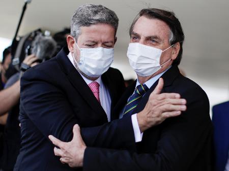 Os presidentes da Câmara, Arthur Lira, e da República, Jair Bolsonaro, no Palácio do Planalto - Ueslei Marcelino/Reuters
