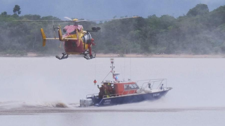 Equipes de resgate da Guiana Francesa atuam nas buscas por brasileiros - Divulgação/Centro Operacional Regional de Vigilância e Resgate Antilhas-Guiana