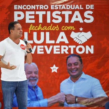 Senador Weverton Rocha (PDT) em ato de apoio de petistas a sua candidatura - Divulgação