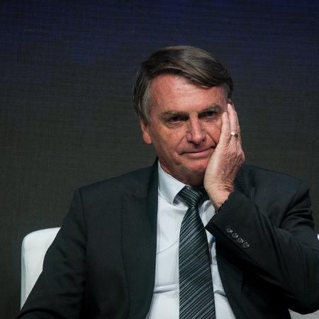 O presidente Jair Bolsonaro participa da abertura do Congresso Aço Brasil no Hotel Unique no dia 23 de agosto de 2022 -  Zanone Fraissat/Folhapress