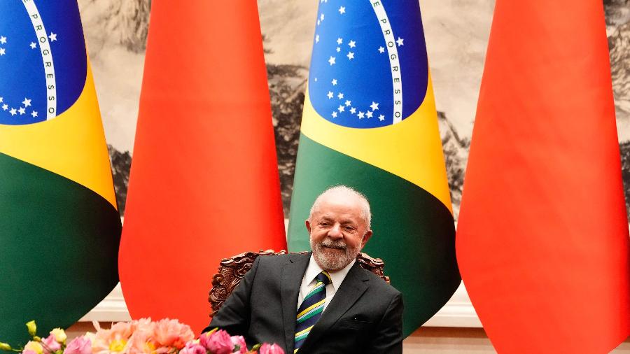O presidente Lula em visita ao presidente chinês, Xi Jinping, em Pequim - Ken Ishii/AFP