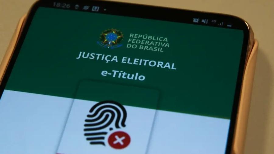 App e-Título aberto em tela de celular - Marcello Casal Jr/Agência Brasil