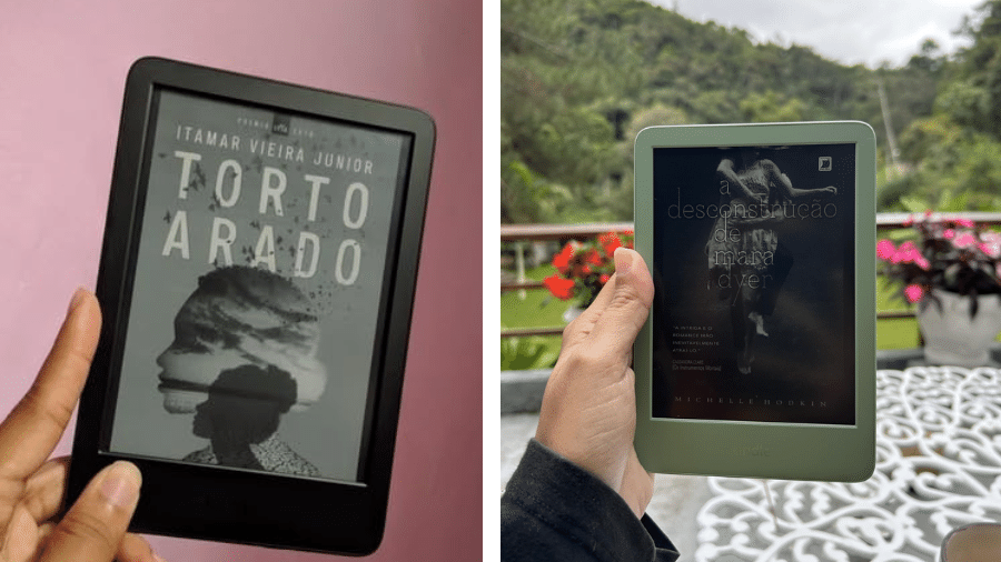 Kindle 2024 é vendido nas cores preta e verde