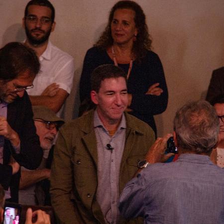 Ato de apoio ao jornalista Glenn Greenwald na Associação Brasileira de Imprensa (ABI) no centro do Rio de Janeiro (RJ), nesta terça-feira (30). O jornalista é casado com o deputado David Miranda. 30/07/2019 - LUCAS REZENDE/FUTURA PRESS/FUTURA PRESS/ESTADÃO CONTEÚDO