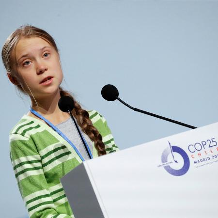 11.dez.2019 - A ativista Greta Thunberg na COP25, em Madri - Susana Vera/Reuters