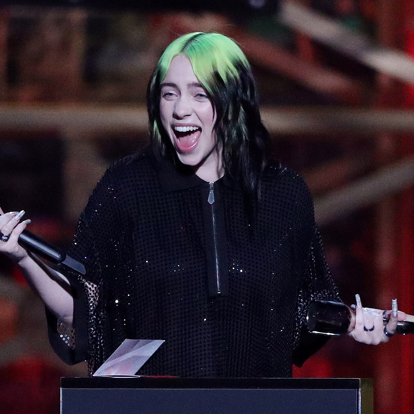 billie eilish taking off shirt