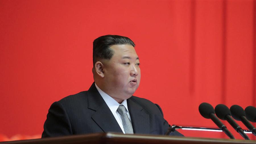 O líder norte-coreano, Kim Jong-Un - KCNA via KNS/AFP