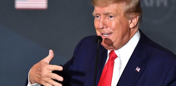 27.07.22 - Donald Trump, ex-presidente dos EUA, durante evento em Washington