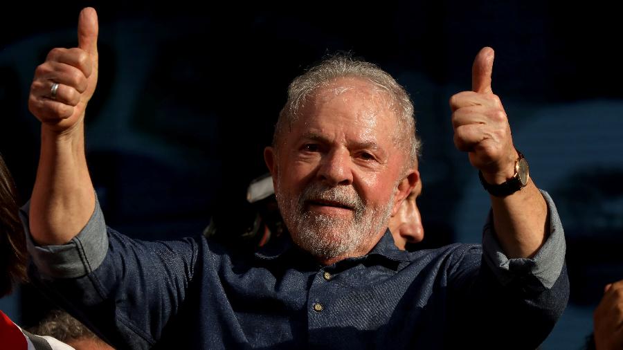 Luiz Inácio Lula da Silva em comício - Rodrigo Paiva/Getty Images