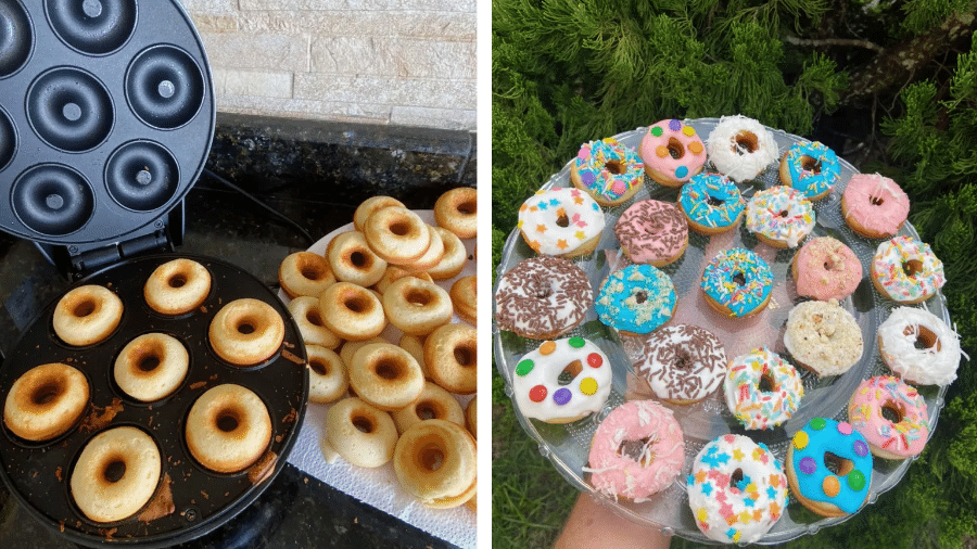 Aparelho permite fazer sete rosquinhas de uma só vez