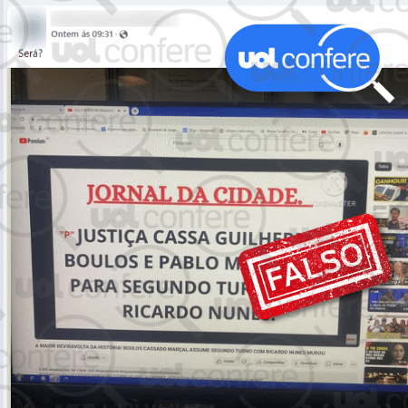 8.out.2024 - O TRE-SP nega que tenha cassado a candidatura de Boulos