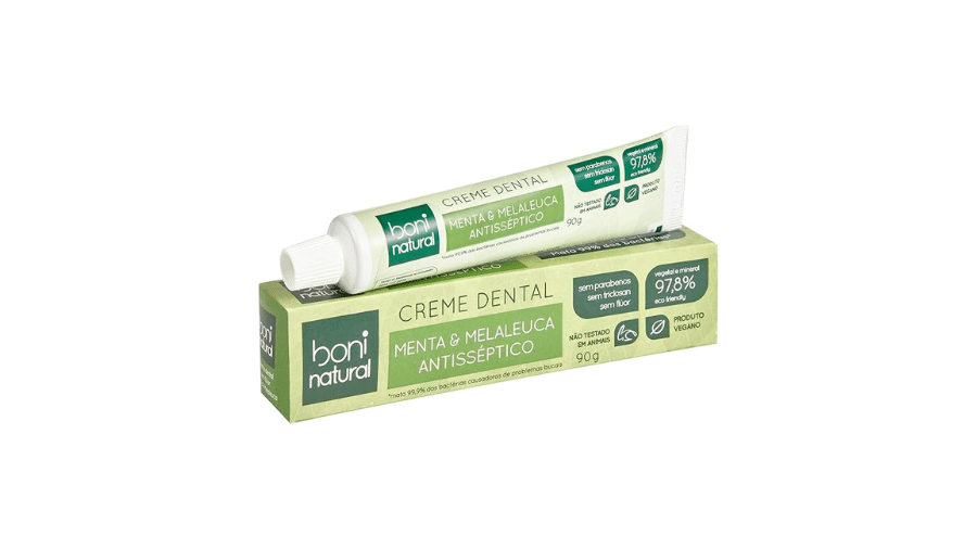 Creme dental Boni tem composição vegana e natural Creme dental Boni tem composição vegana e natural