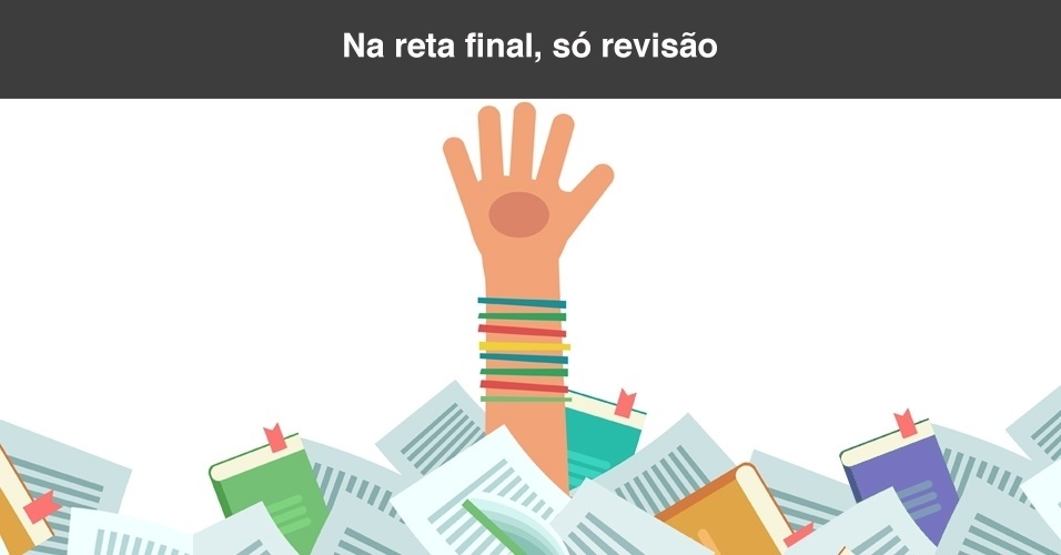 A duas semanas do exame, especialistas sugerem que é hora de se apegar nos resumos e reduzir o ritmo de estudo para não sobrecarregar a mente