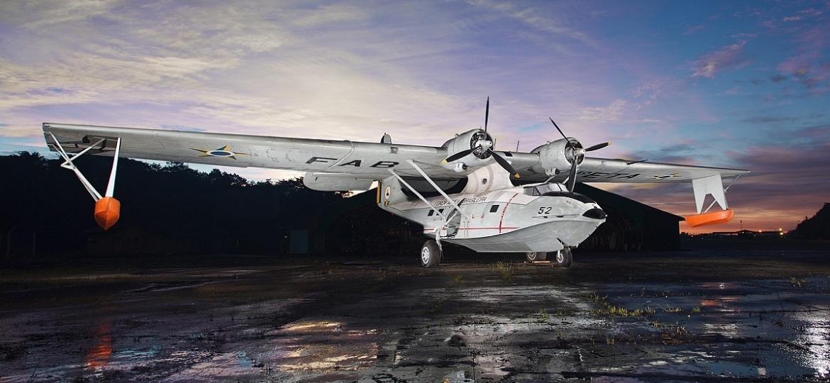 Avião anfíbio Catalina que foi usado para realizar patrulha marítima pela Aeronáutica do Brasil e tinha o apelido de "pata-choca" - Divulgação/Força Aérea Brasileira 