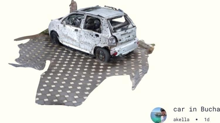 Apr 12.2022: A car image was used in the Backup Ukraine project to preserve the country's heritage - Poly.cam - Poly.cam