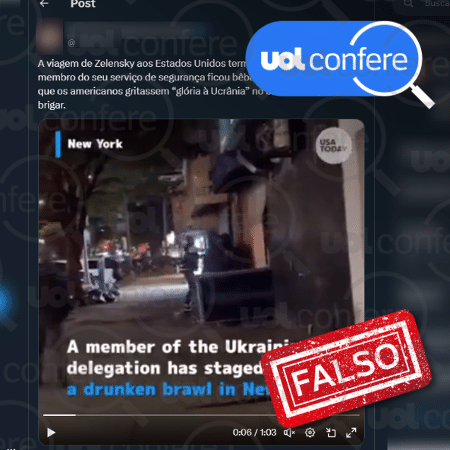 06.out.2023 - Vídeo não foi publicado pelo USA Today, que desmentiu o conteúdo em seu próprio site