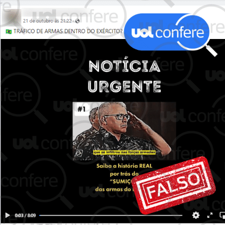 09.nov.2023 - "Tais mensagens apenas contribuem para a desinformação da nossa sociedade", afirma o Exército Brasileiro