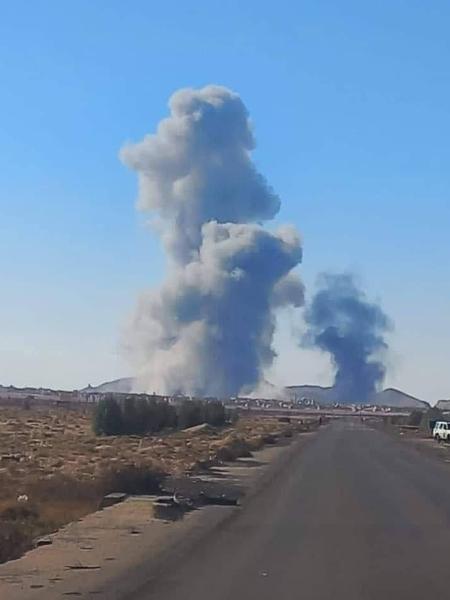 Bombardeio é visto no horizonte em Palmira, na Síria