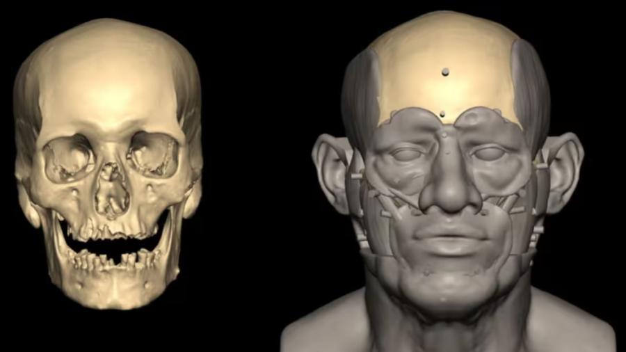 reconstrução facial do antigo Egito usando dados de escaneamento 3D do crânio e análise dos ossos reconstrução facial do antigo Egito usando dados de escaneamento 3D do crânio e análise dos ossos