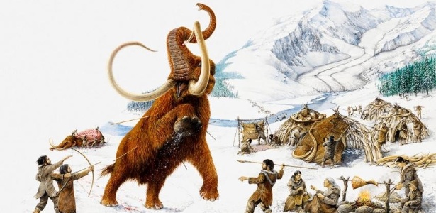 Para caçar mamutes no Ártico, humanos tinham que ter ferramentas de caça, roupas apropriadas e aquecidas para sobreviver na região - 176 Ocean/Corbis/Science