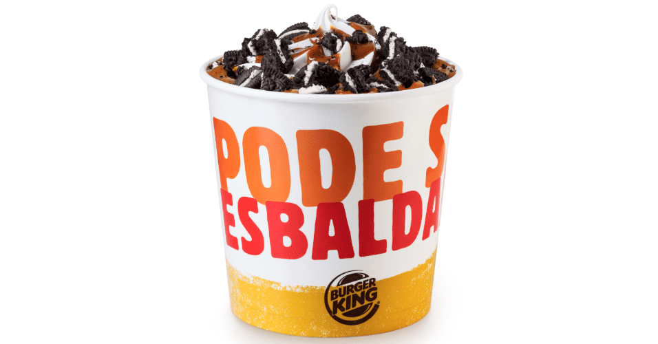 Burger King lança balde de quase 1 litro de sorvete com biscoito Oreo