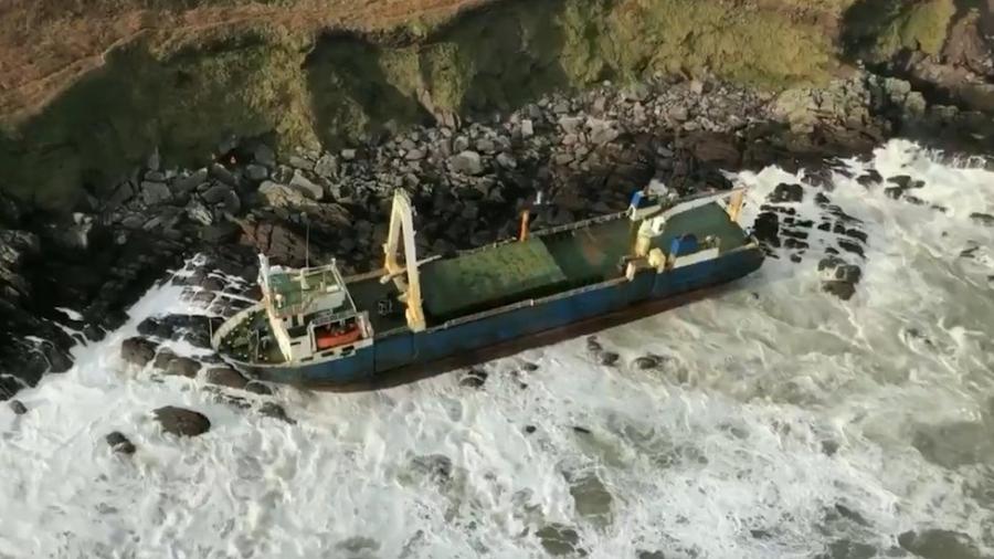 O navio de 80 metros foi visto pela última vez a milhares de quilômetros de distância em 2019 - Guarda Costeira da Irlanda/PA