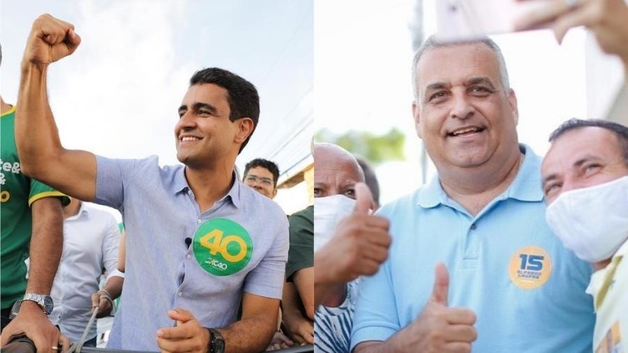 JHC (PSB) e Alfredo Gaspar (MDB), adversários no 2º turno das eleições em Maceió (AL) - Reprodução/Facebook