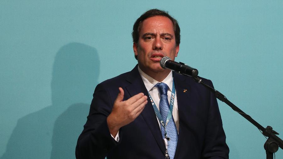 Pedro Guimarães, ex-presidente da Caixa, durante cerimônia - Valter Campanato/Agência Brasil