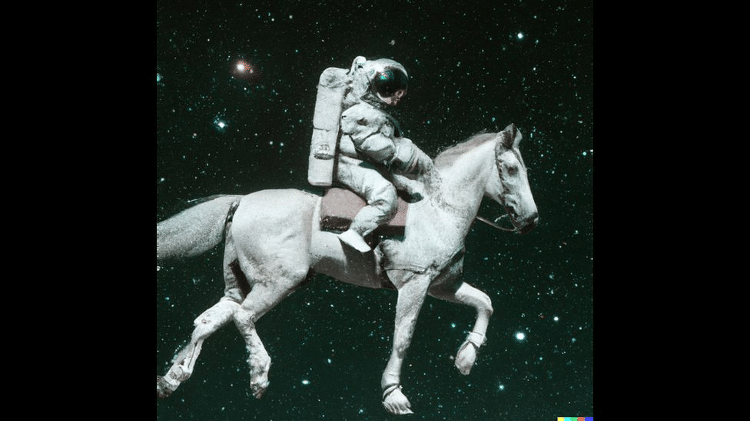 um astronauta cavalgando no espaço - OPENAI - OPENAI