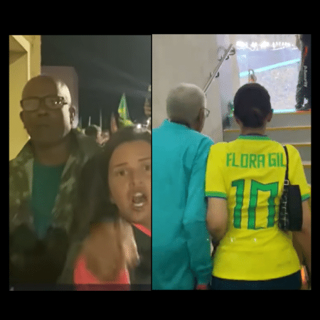 Homem e mulher apoiadores de Bolsonaro atacam equipe do UOL; Gilberto Gil e Flora Gil são ofendidos por bolsonaristas - Reprodução de vídeo