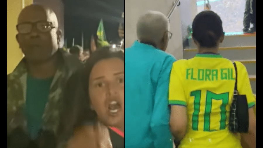 Homem e mulher apoiadores de Bolsonaro atacam equipe do UOL; Gilberto Gil e Flora Gil são ofendidos por bolsonaristas no Qatar - Reprodução de vídeo