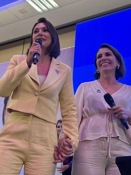 A deputada Rosana Valle em evento com a ex-primeira-dama Michelle Bolsonaro - Reprodução / Instagram @rosanavalleoficial
