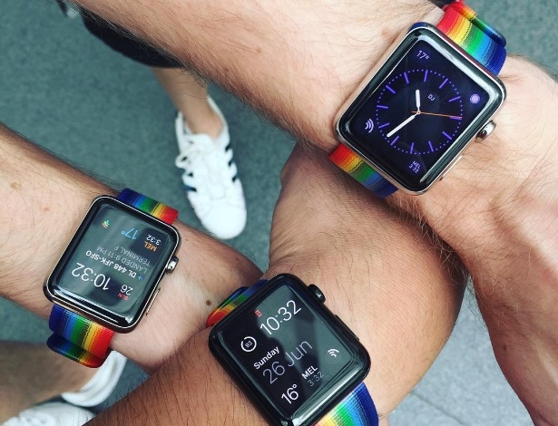 Apple cria pulseira arco-íris do Apple Watch para celebrar 