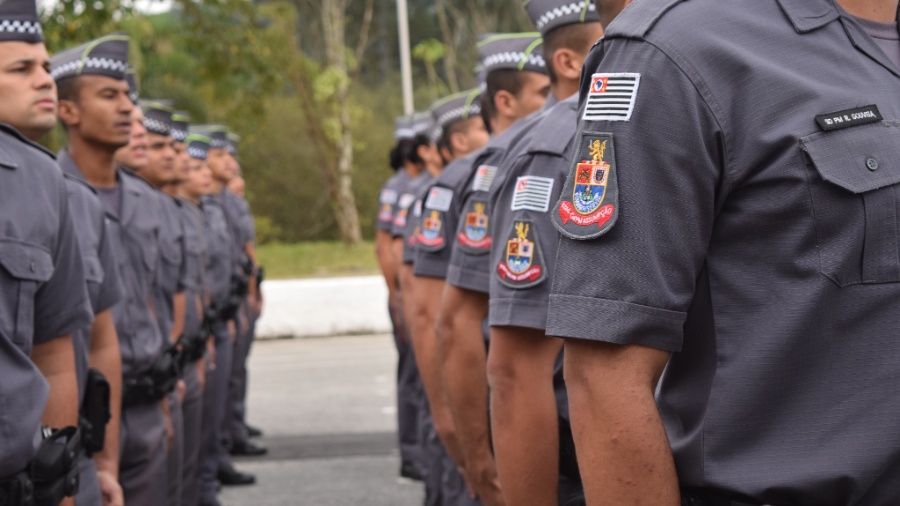 Pelotão de novos policiais militares formados pela Escola Superior de Soldados da PM, em Pirituba, na zona norte de São Paulo - Divulgação