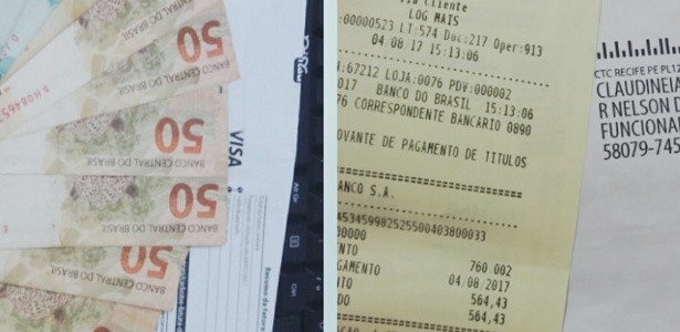 Telefonista deu exemplo ao pagar boleto e devolver troco após encontrar R$ 600