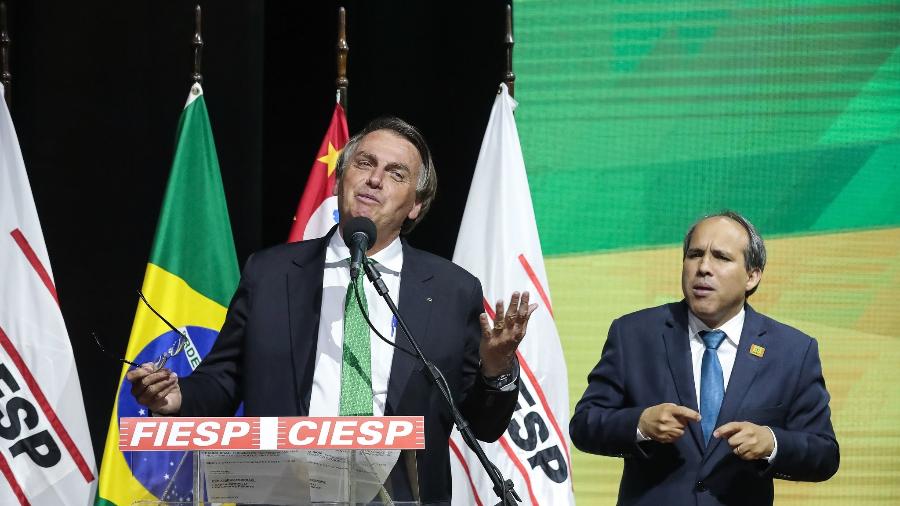 Bolsonaro em discurso na Fiesp, em São Paulo - Isac Nóbrega/PR