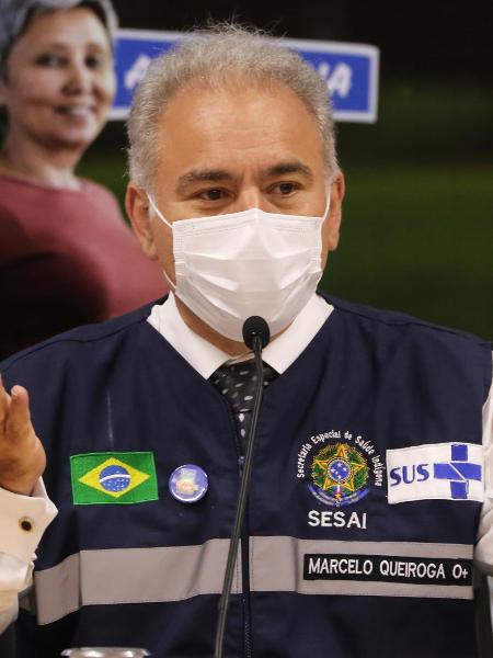 O ministro da Saúde, Marcelo Queiroga, durante evento de premiação do SUS - Fátima Meira/Futura Press/Estadão Conteúdo