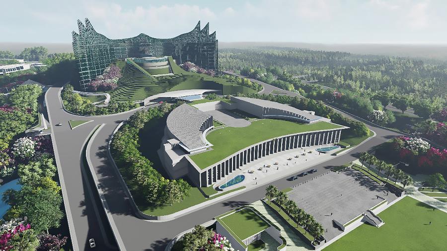Na imagem: projeto do futuro palácio presidencial da Indonésia, na em breve capital do país, Nusantara - Nyoman Nuarta/AFP