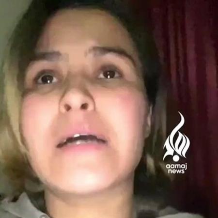 Tamana Zaryabi Paryani postou um vídeo nas redes sociais pedindo ajuda - BBC